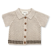 US stockist of Grown Clothing's hand crocheted Coconut short sleeve shirt.