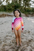 US stockist of Saint Ida's Sunset Beach Rainbow One Piece long sleeve swimsuit