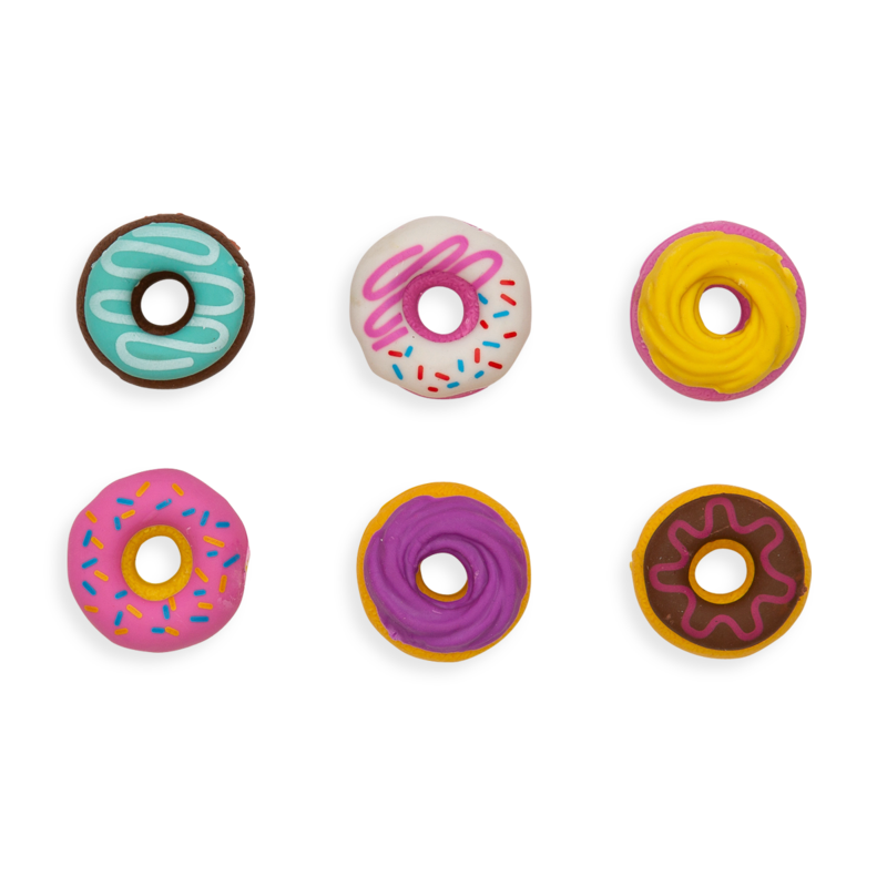 US stockist of Ooly's Dainty Donuts Scented Erasers.  Set of six donut shaped erasers that smell like sweet vanilla.