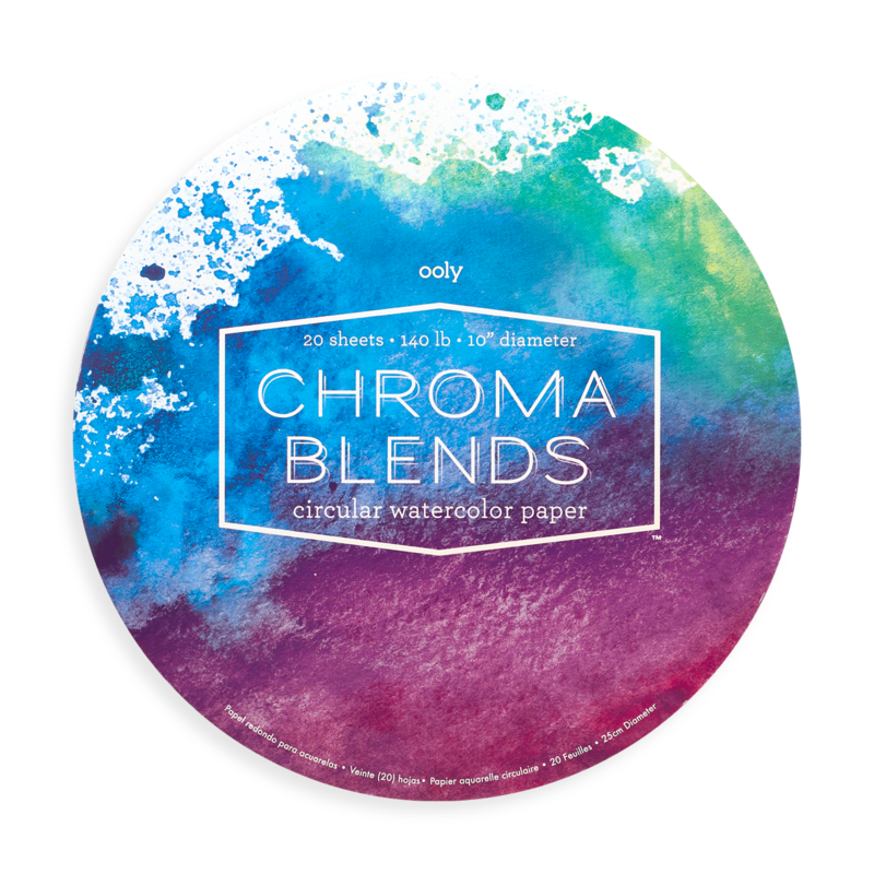 Stockist of Ooly's chroma blends circular watercolor paper.  Made from 140lbs high grade heavy paper