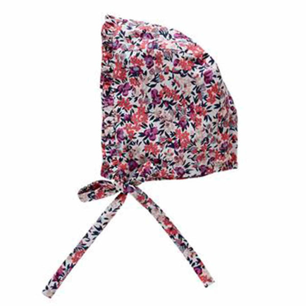 US stockist of Aubrie raspberry Pandora floral voile Winifred bonnet