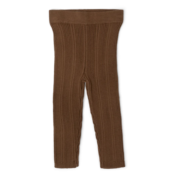 US stockist of Grown's organic ribbed leggings in Espresso
