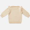 US stockist of Miann & Co's Knit Frill Baby Sweater - Lavender Daisy