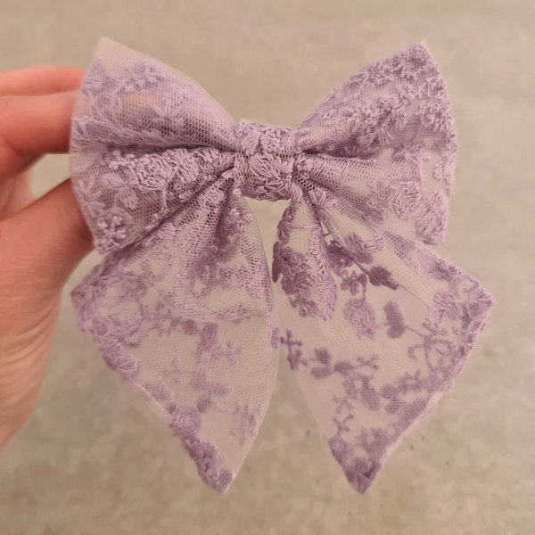 US stockist of Mauve & May's Lavender bow clip