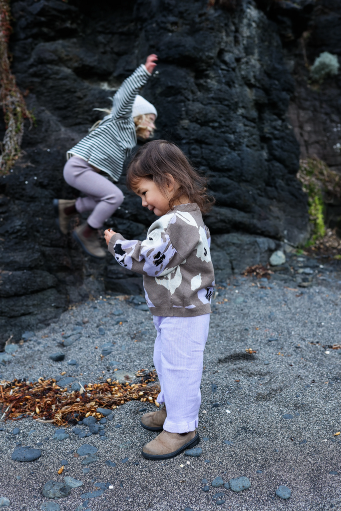 US stockist of Grown's organic cotton abstract Rosie Sweater