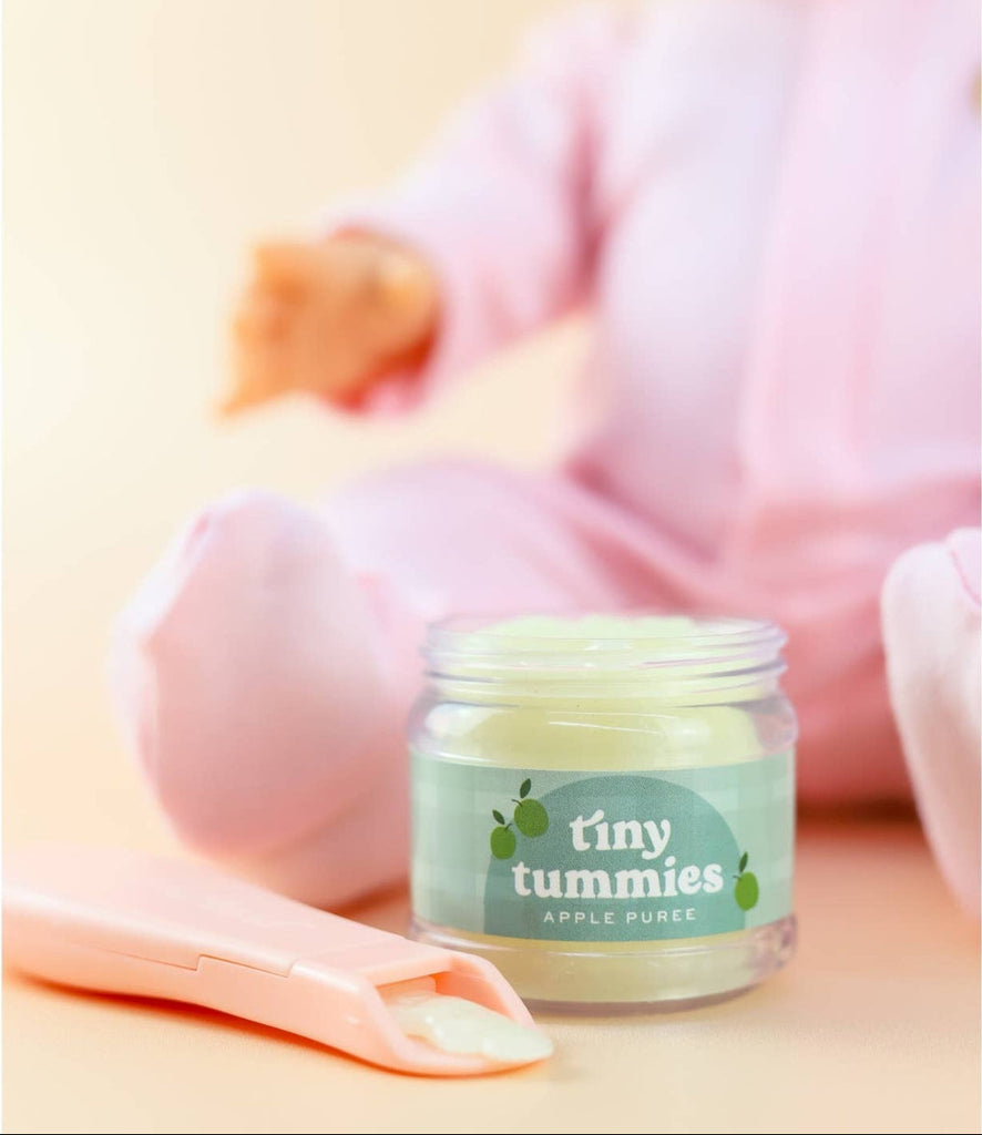 US stockist of Tiny Harlow's Apple  Puree Jar and Magic Spoon Set