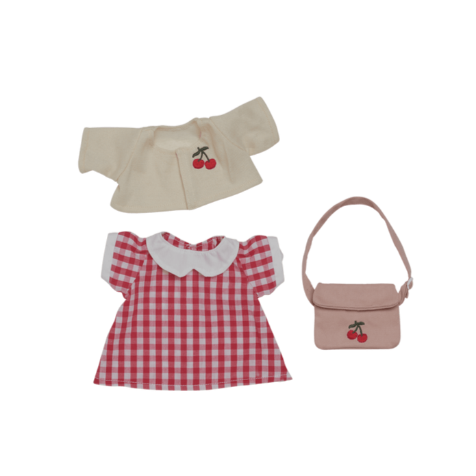 US stockist of Olli Ella's Dinkum Doll Cherry Gingham Set