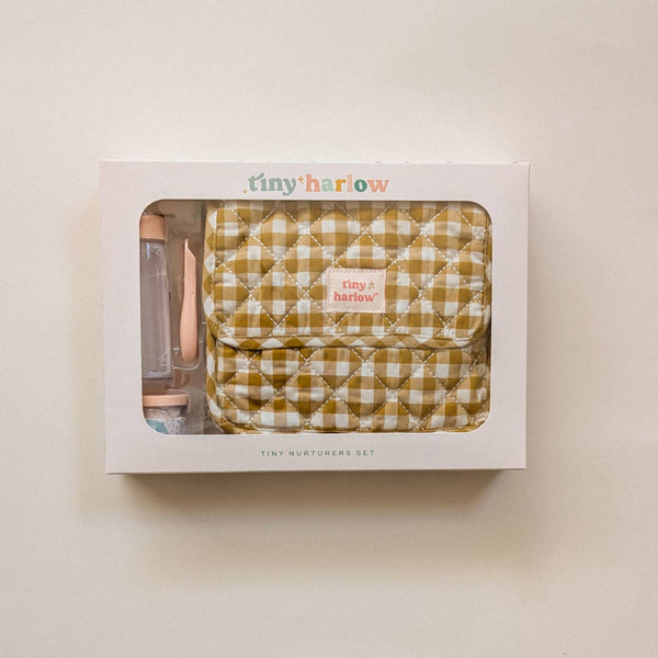 US stockist of Tiny Harlow's 6 piece Tiny Nurturers set in Mustard