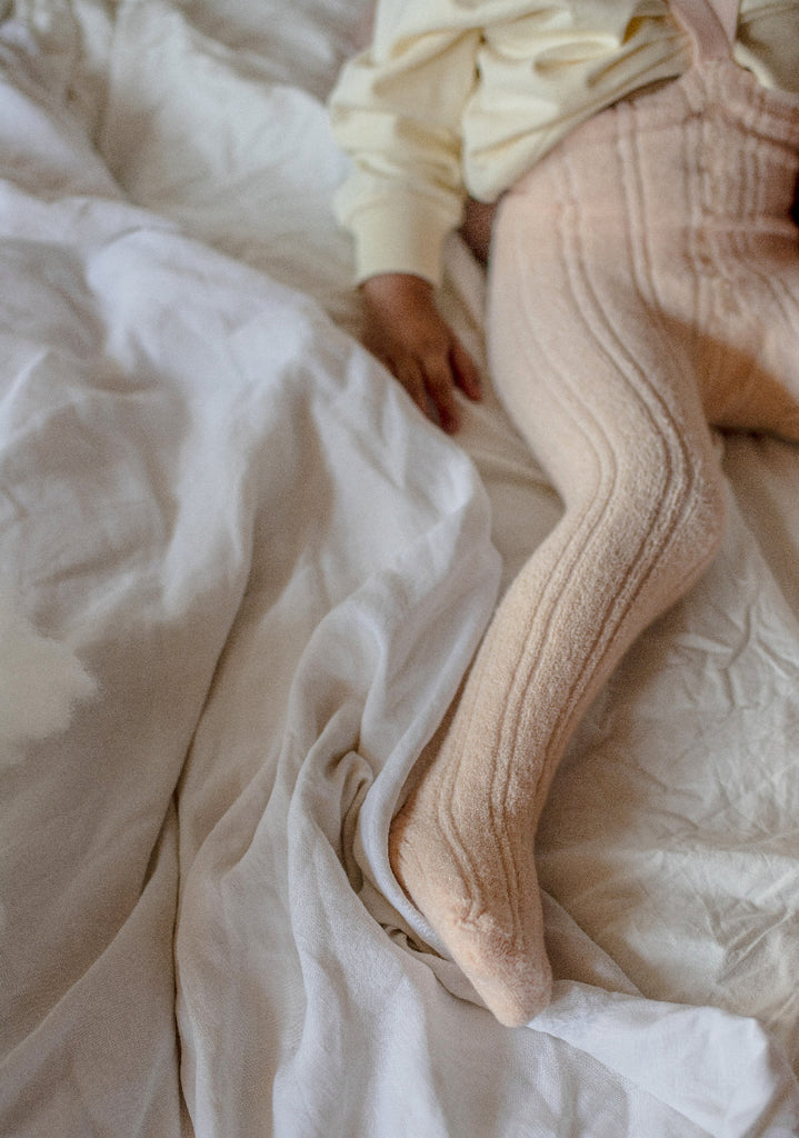 US stockist of Silly Silas' Silky Peach Granny Teddy Footed Tights