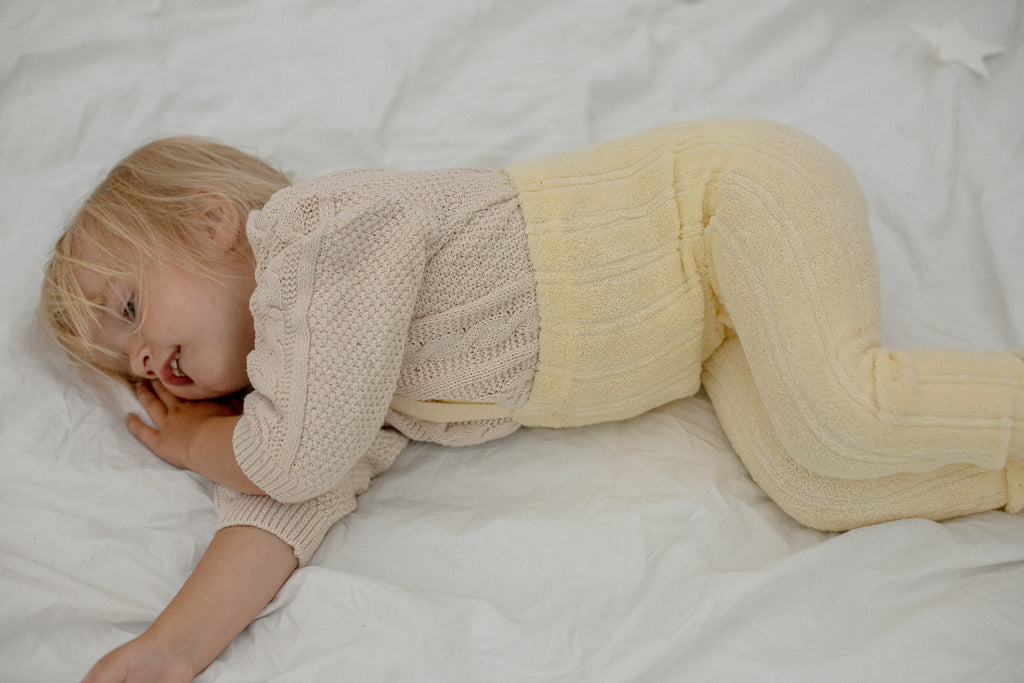 US stockist of Silly Silas' Lemon Icing Granny Teddy Footless Tights