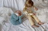 US stockist of Silly Silas' Misty Blue Granny Teddy Footed Tights