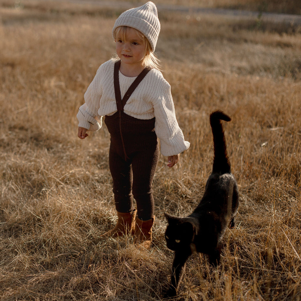 US stockist of Silly Silas' Espresso Brown Wooly Footless tights