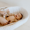 Stockist of Bonsie's rayon blend mocha footie.  Top section has velcro wrap body which can be undone for skin to skin contact.  Elastic waist that can be pulled down for easy diaper changes. 