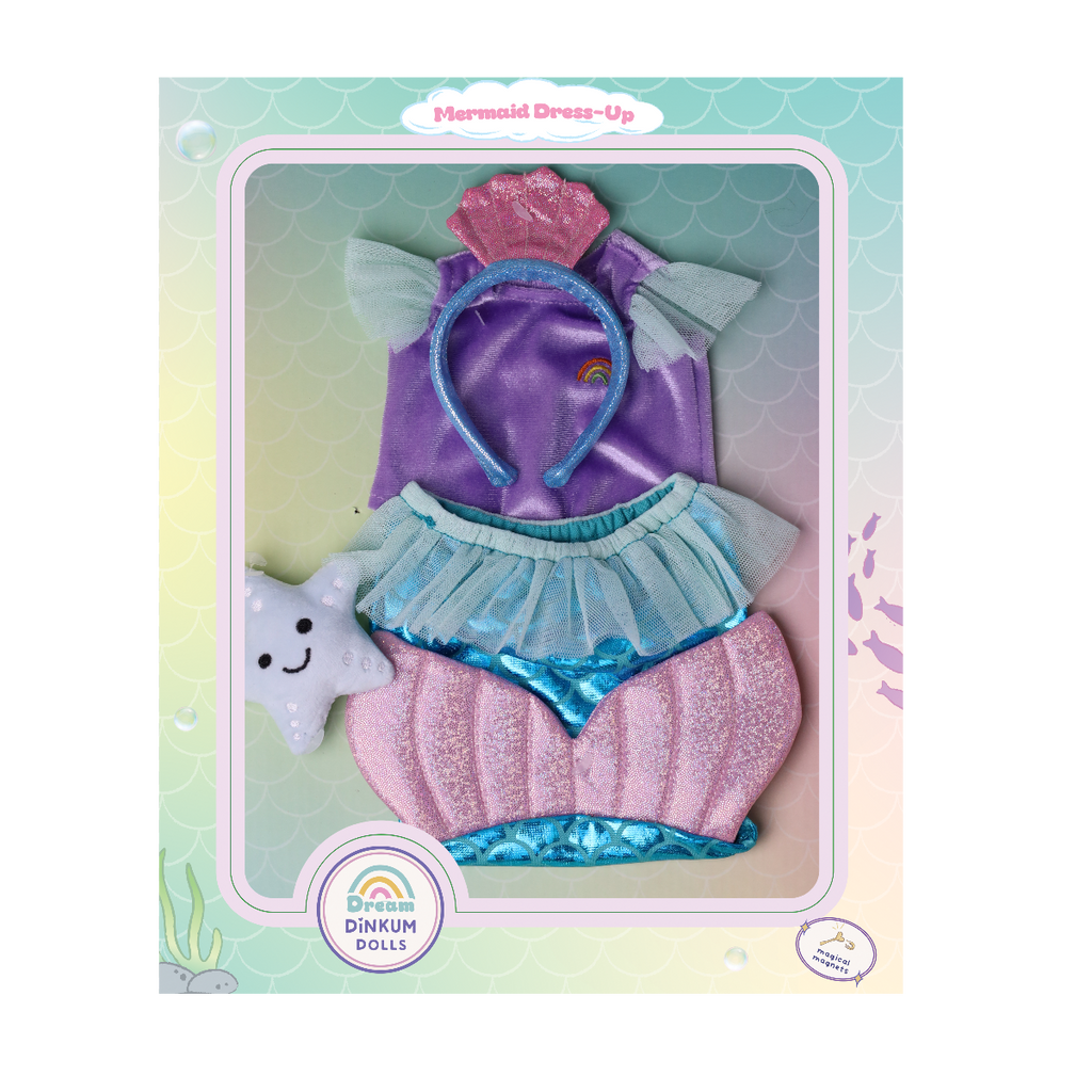US stockist of Olli Ella's Mermaid Dress Up Set for Dinkum Dolls