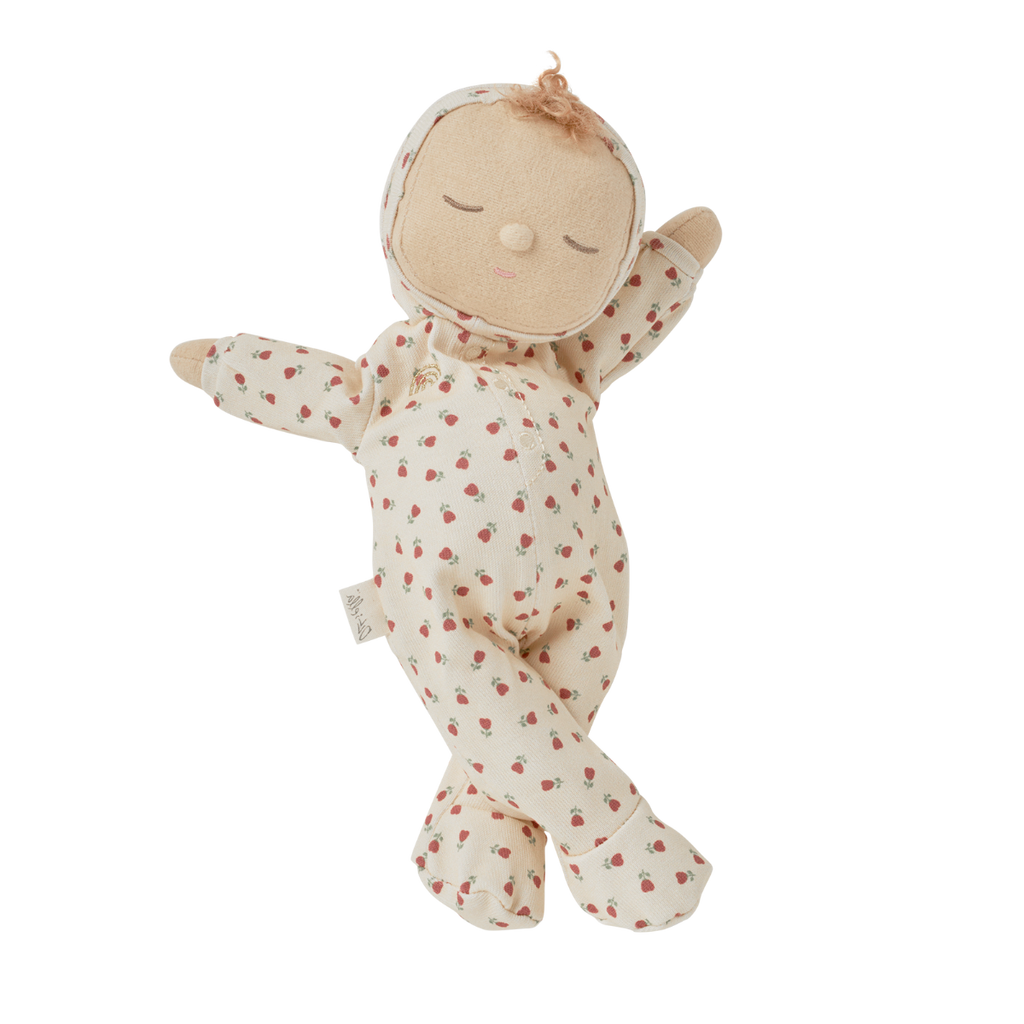 US stockist of Dinkum Dolls by Olli Ella's Custard Strawberry Dozy Dinkum Doll
