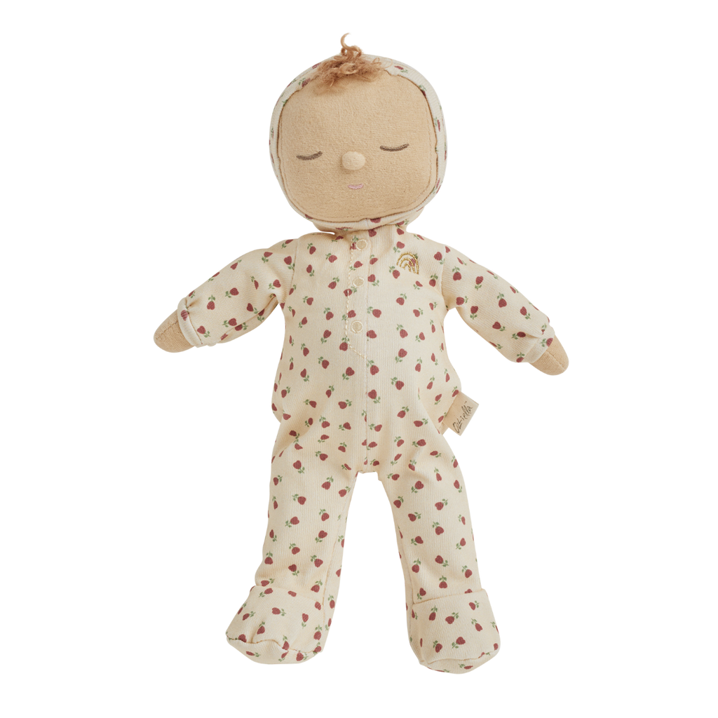 US stockist of Dinkum Dolls by Olli Ella's Custard Strawberry Dozy Dinkum Doll