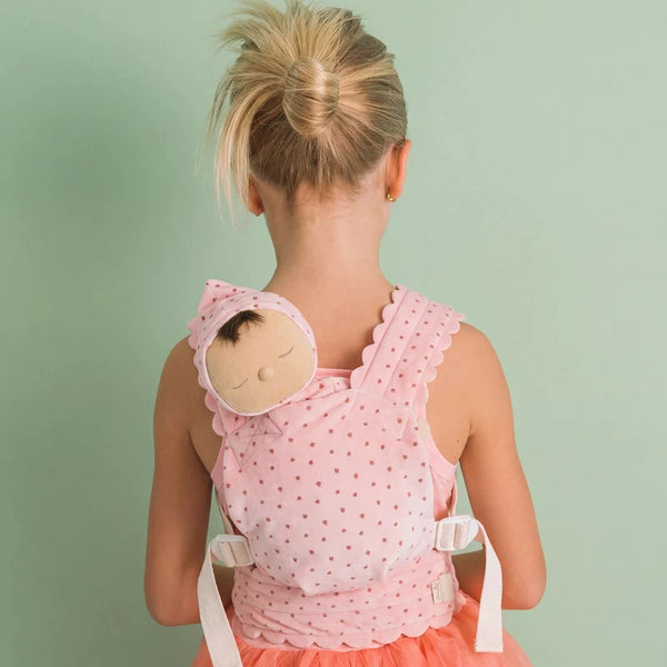 US stockist of Dinkum Dolls by Olli Ella's Strawberry Petal Dinkum doll carrier