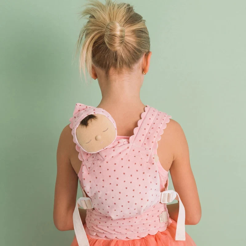 US stockist of Dinkum Dolls by Olli Ella's Strawberry Petal Dinkum doll carrier