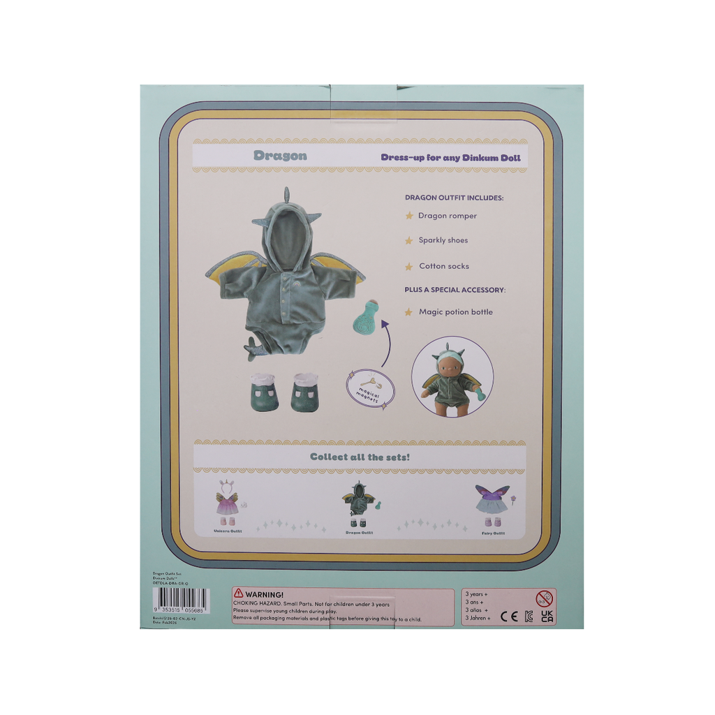 US stockist of Olli Ella's Dragon Outfit Set for Dinkum Dolls