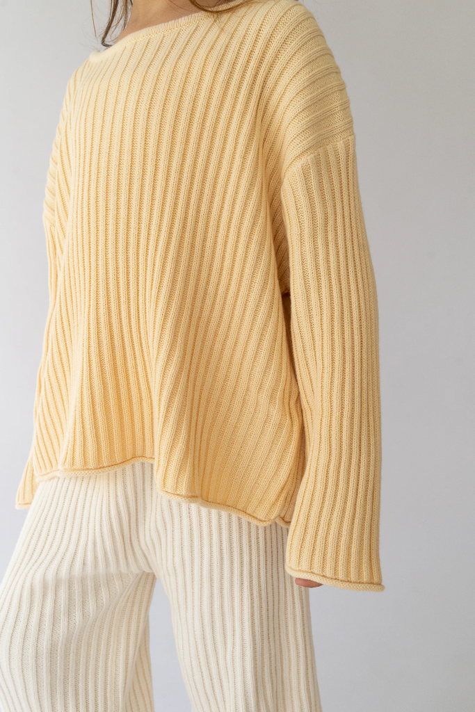 US stockist of Illoura the Label's essential knit sweater - Butter