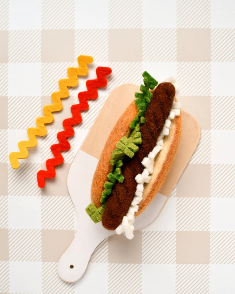 US stockist of Tara Treasures' Felt Hot Dog Set