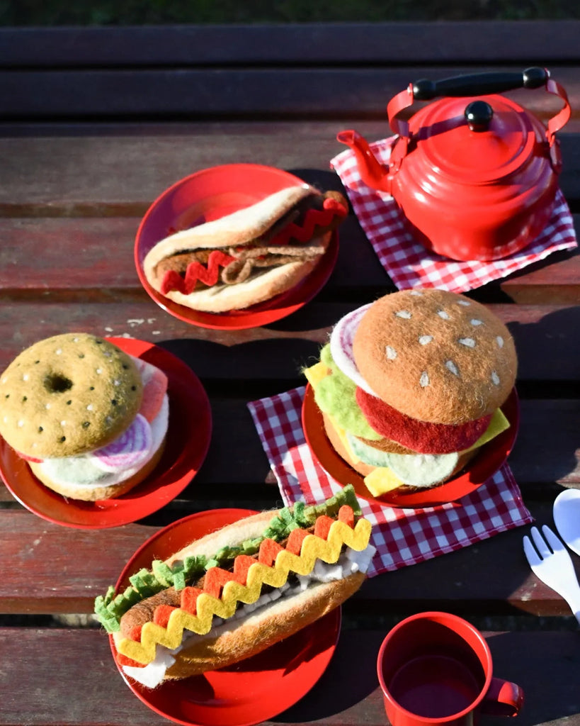 US stockist of Tara Treasures' Felt Hot Dog Set