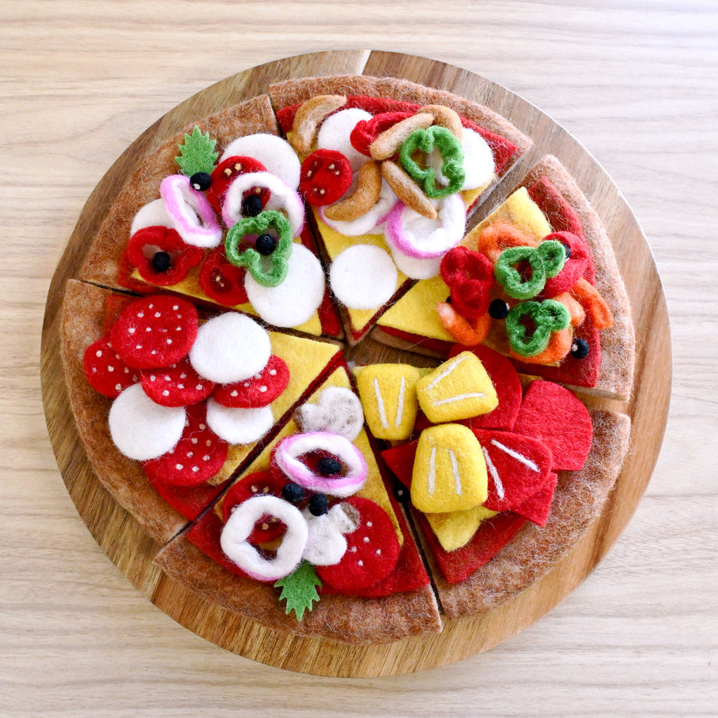 US stockist of Tara Treasures' felt Mediterranean pizza slice