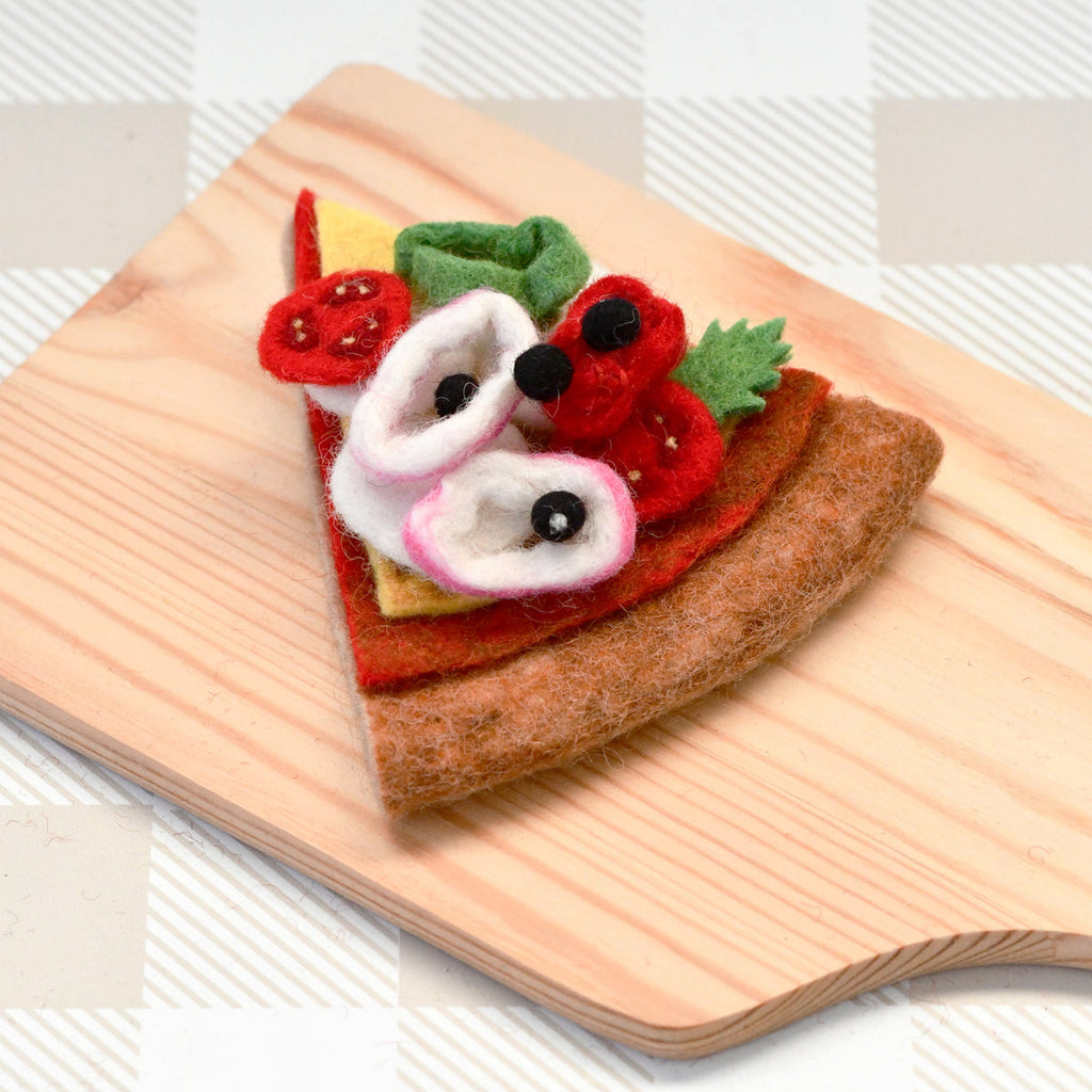 US stockist of Tara Treasures' felt Mediterranean pizza slice