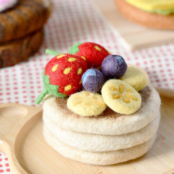 US stockist of Tara Treasures Felt Pancake Stack Pretend Play Set