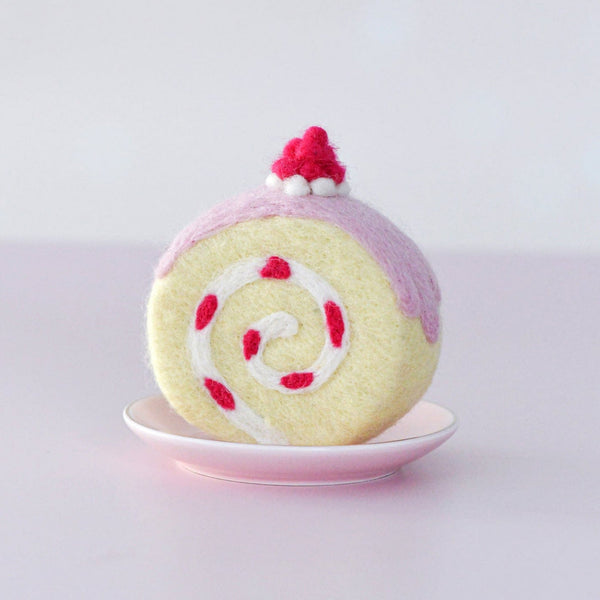 US stockist of Tara Treasures felt strawberry swiss roll
