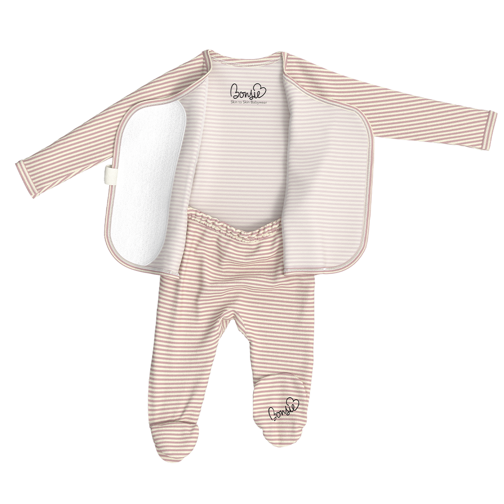 US stockist of Bonsie's Berry Twist Footed Romper