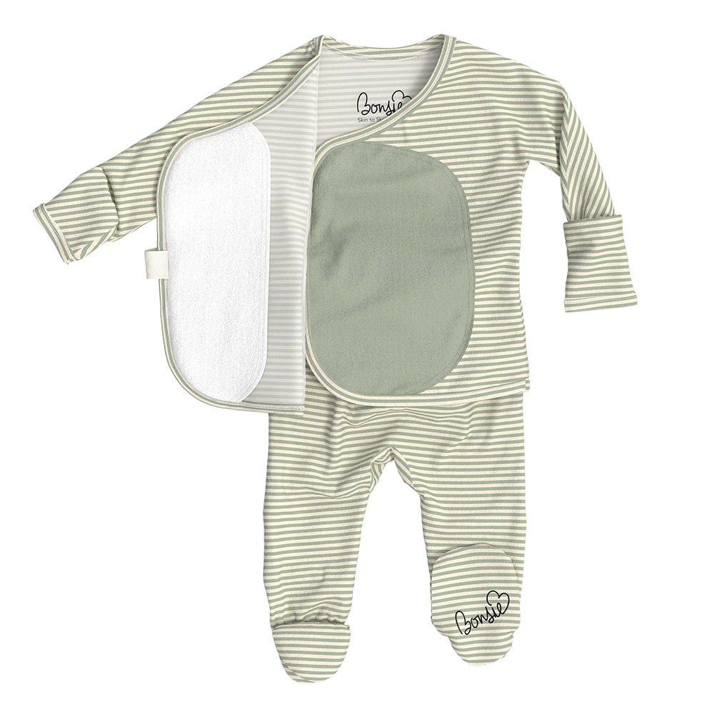Stockist of Bonsie's Mint Twist Footed Kimono Romper