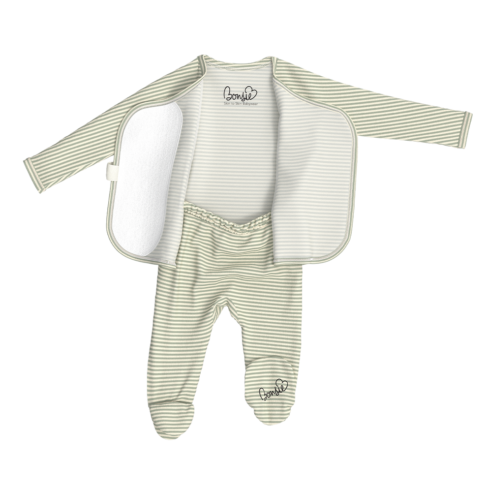 Stockist of Bonsie's Mint Twist Footed Kimono Romper