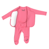 Stockist of Bonsie Babywear's Footed, vibrant "Pinky Promise" kimono style romper 