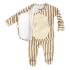 Stockist of Bonsie Babywear's Footed  Toffee Twist kimono style romper
