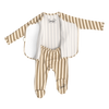 Stockist of Bonsie Babywear's Footed  Toffee Twist kimono style romper