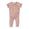 Stockist of Bonsie's Footless, sleeveless "Galaxy Gleam" kimono romper featuring star print
