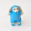US stockist of Tara Treasures' adorable felt wool bunny in blue overalls