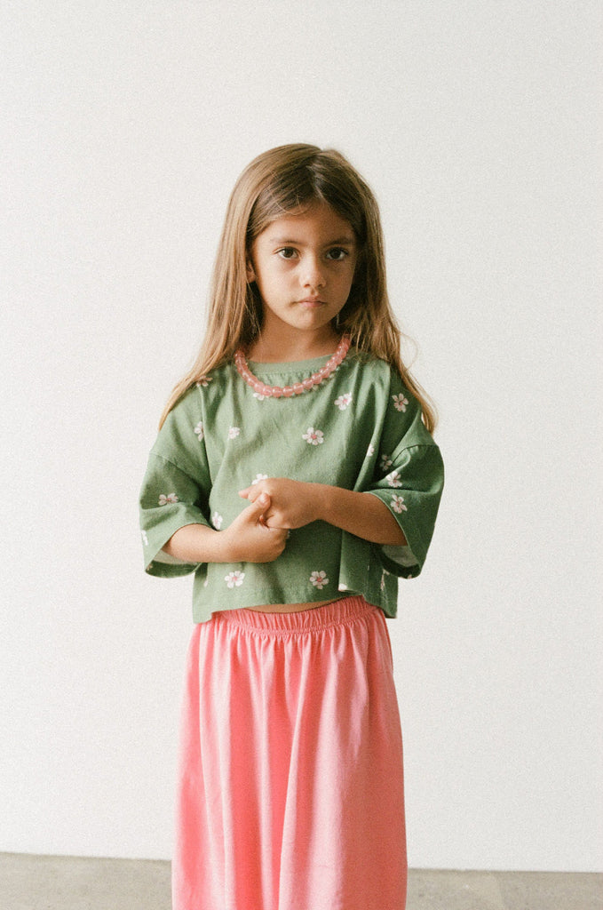 US stockist of Illoura the Label's Field Daisy Cropped Tee