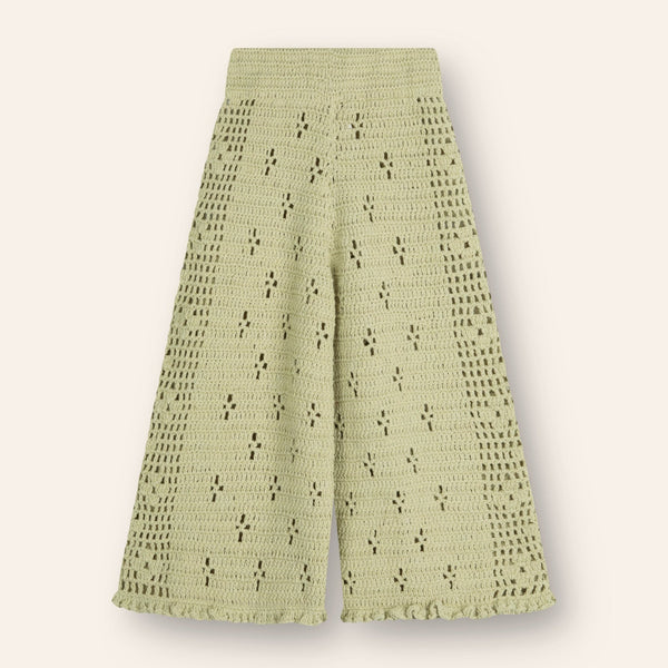最終値下げ　liilu crochet pants 4y Illoura the Label USA Filet Crochet Pants - Moss – The Little Kiwi Co