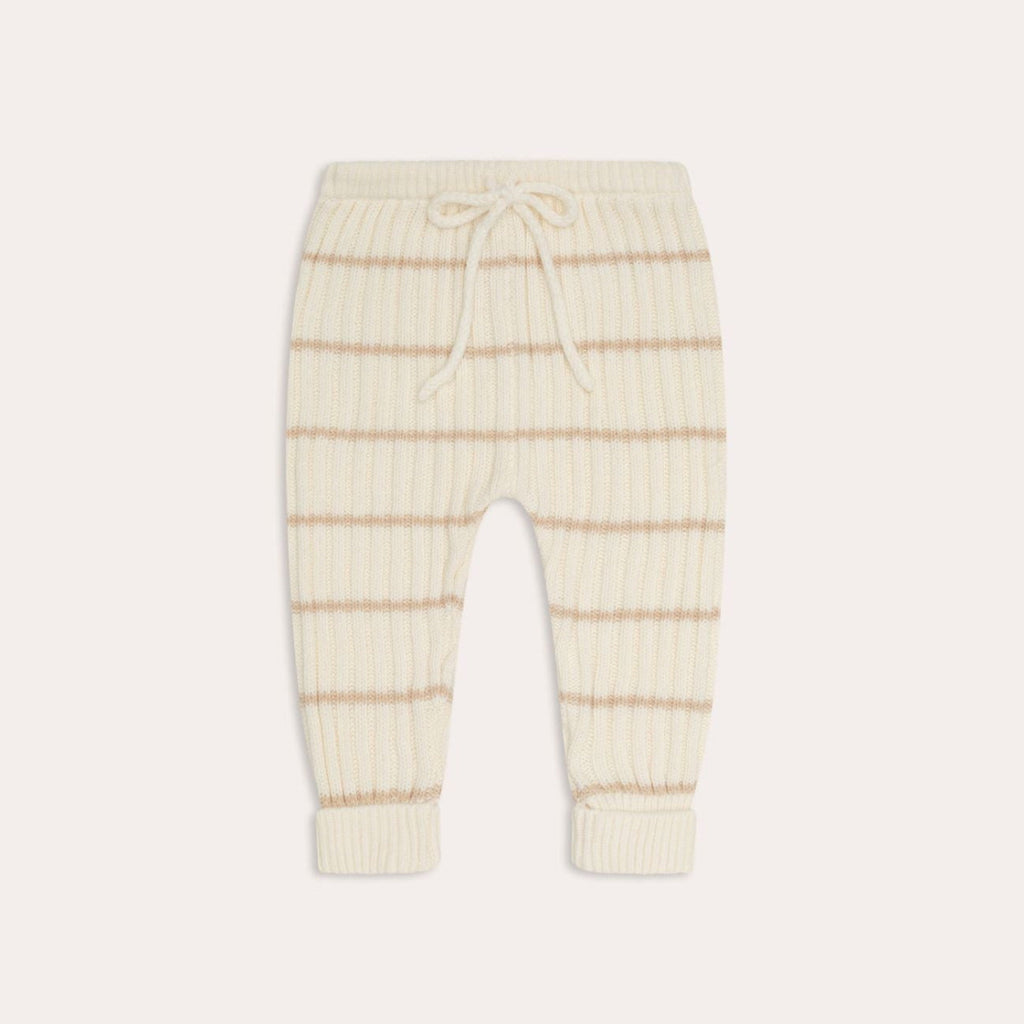 US stockist of Illoura the Label's Joey Ribbed Pants in Sand Stripe