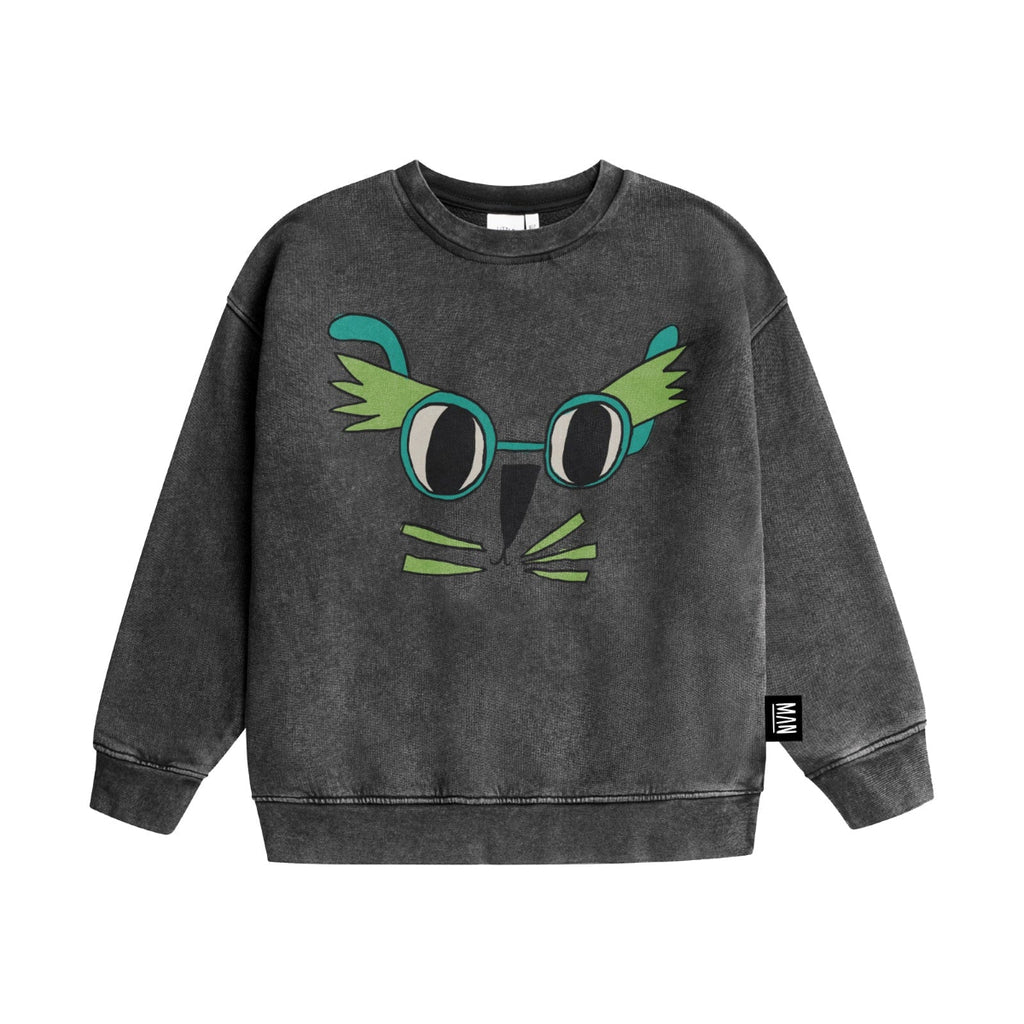 US stockist of Little Man Happy's Silly Specs Sweatshirt.