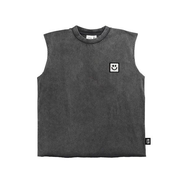 US stockist of Little Man Happy's Wash Black LMH tank top