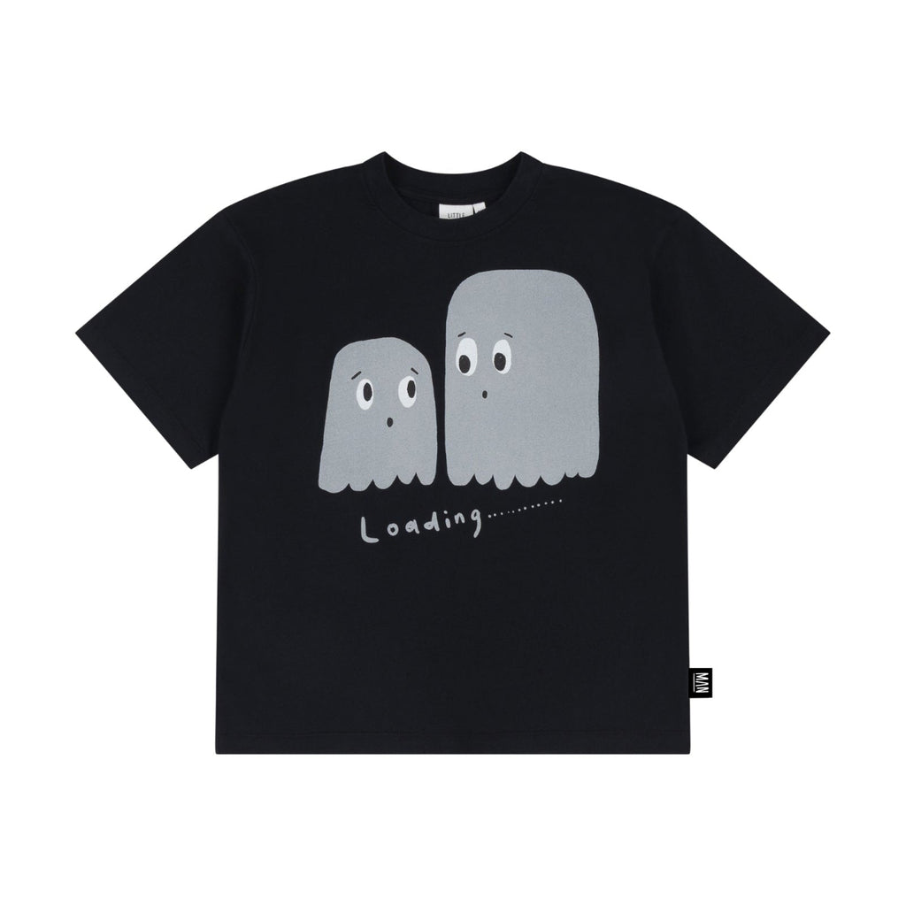 US stockist of Little Man Happy's "Loading Boo" black skate t-shirt