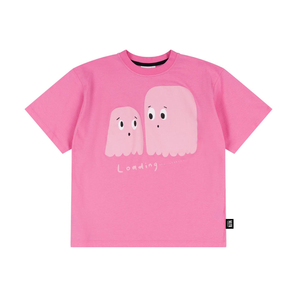 US stockist of Little Man Happy's "Loading Boo" pink skate t-shirt