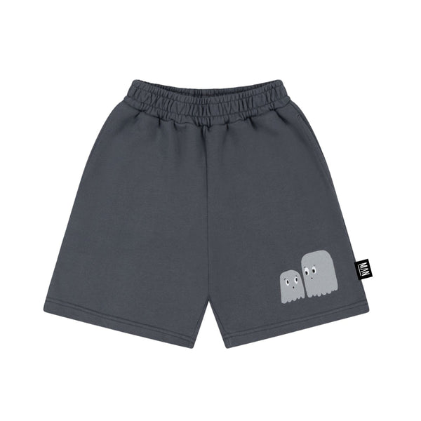 US stockist of Little Man Happy's Mini Boo skate shorts in dark grey