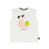 US stockist of Little Man Happy's Snailing It off whie tank top