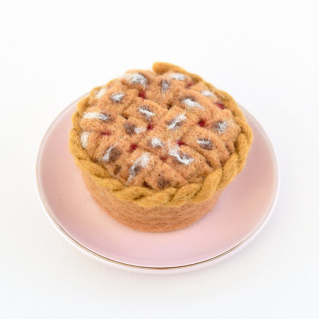US stockist of Tara Treasures' felt wool lattice apple pie.