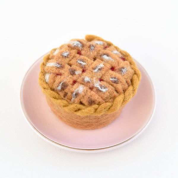 US stockist of Tara Treasures' felt wool lattice apple pie.