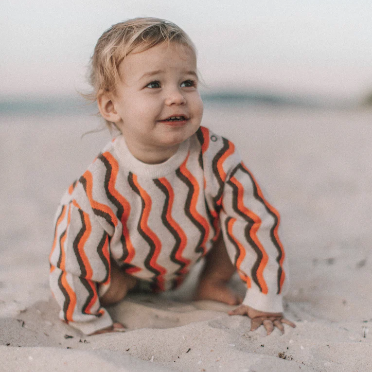 US stockist of Grown Clothing's Wave Knitted Romper